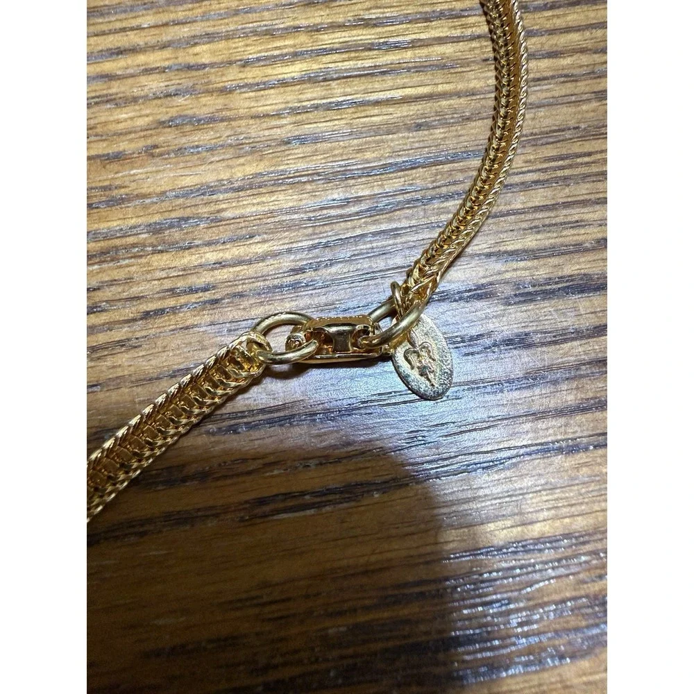 Vintage Vendome Necklace Signed Vendome long gold tone Thick chain necklace 36